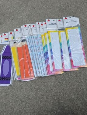 Classroom Name Plates & Borders - Multicolor - (No Brand) ASSORTED 19 PACKAGES